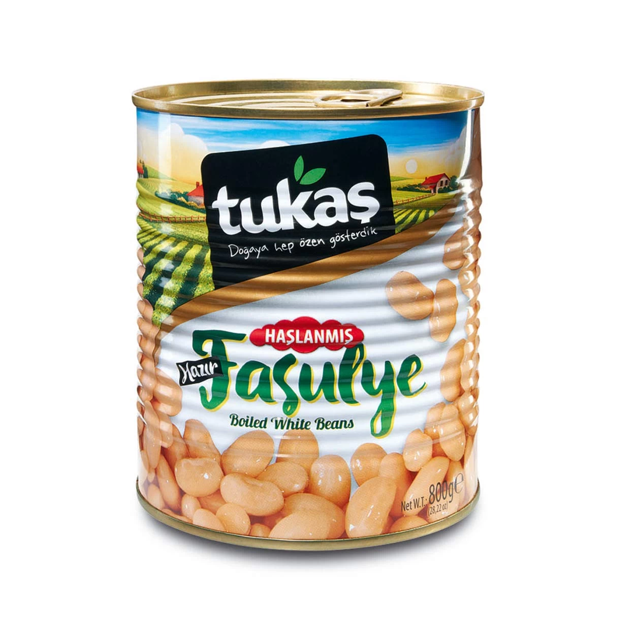 TUKAŞ BOILED WHITE BEANS 800 GR