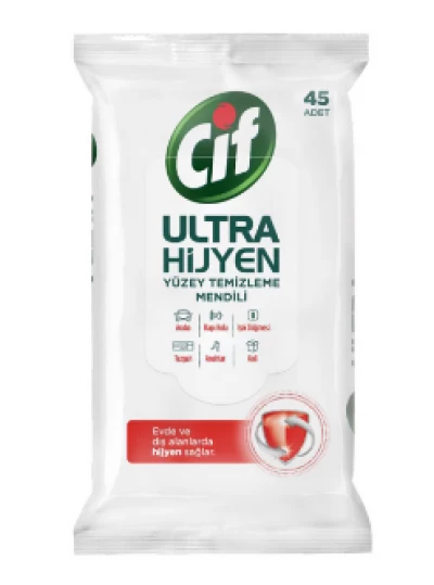 Cif Ultra Hygiene Surface Cleaning Wipes 45 pcs